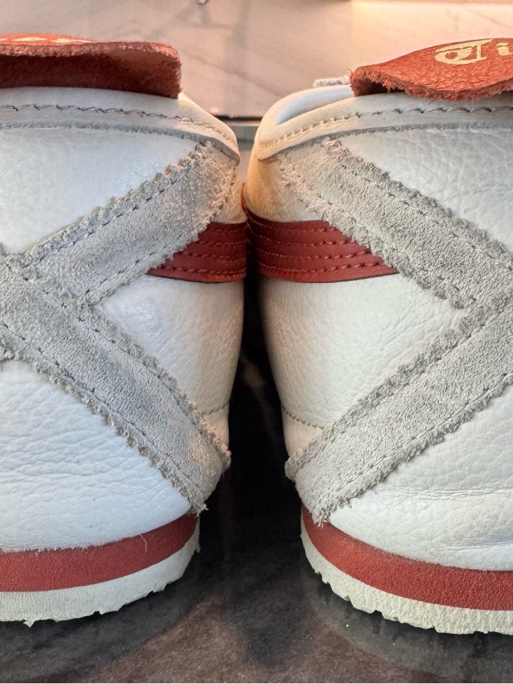 Onitsuka Tiger Mexico 66 White Blue Red Leather Low Top Sneakers Athletic Shoes - Picture 6 of 10
